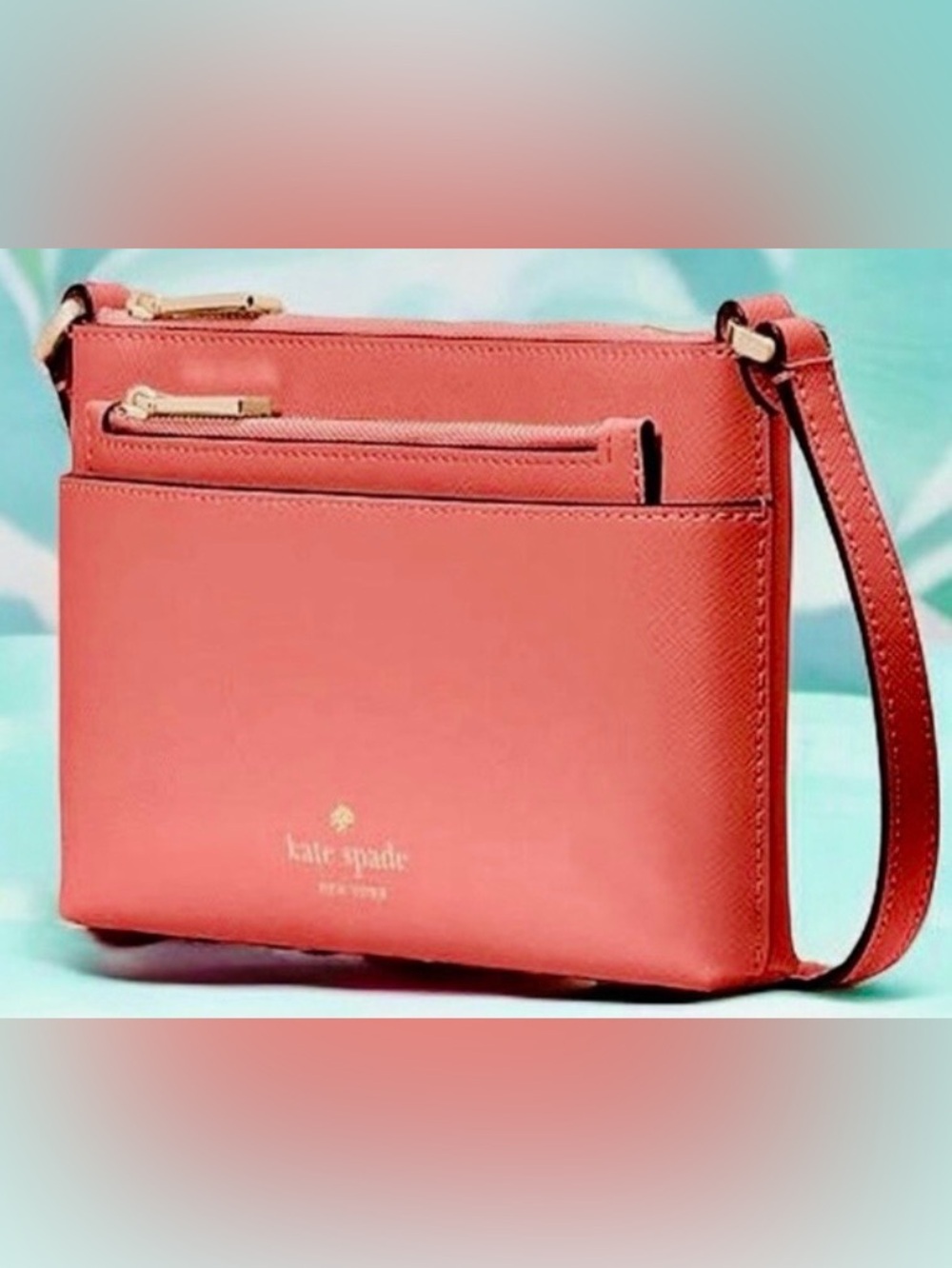 NWT - Kate Spade Sadie Top Zip & Clutch in Peach Nectar